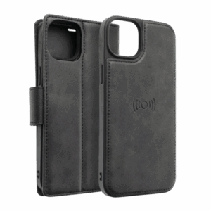 Hanman 2 in 1 Detachable Magnetic Flip Cover Case for iPhone 17 Pro Max-Black